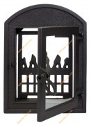 Топочные чугунные дверцы Dali со стеклом