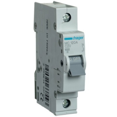   Hager MC120A 1-, In=20 A C