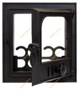 Топочные чугунные дверцы Novella со стеклом